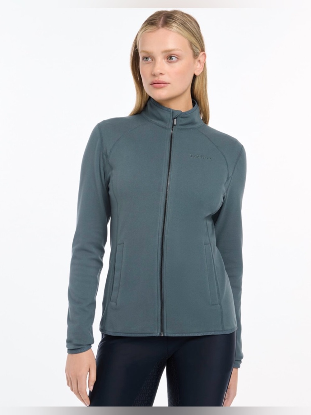 NWOT! LeMieux Faye Petrol Zip Through Soft Microfiber Fleece Sz US 10 Equestrian